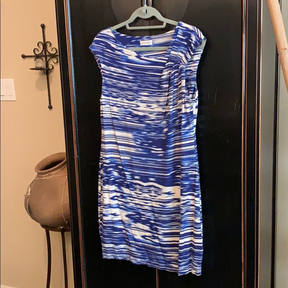 Calvin Klein jersey knit shift dress